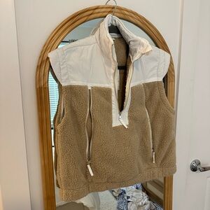 Cozy Two-Tone Sherpa Vest